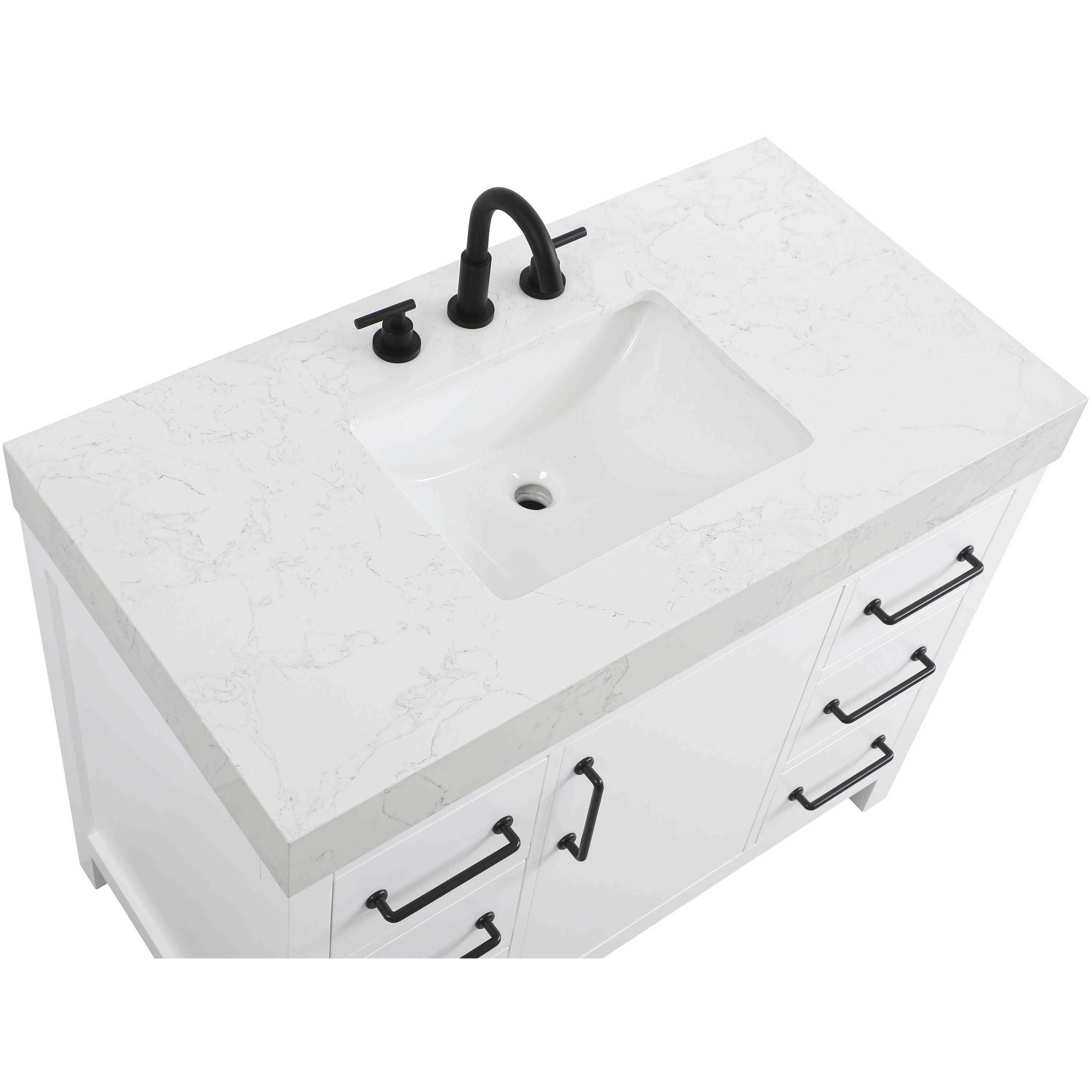 Nathan 42 X 34 inch White Bathroom Vanity Cabinet