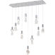 Canada 10 Light 10 inch Chrome Chandelier Ceiling Light