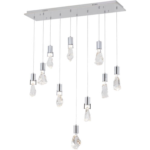 Canada 10 Light 10 inch Chrome Chandelier Ceiling Light