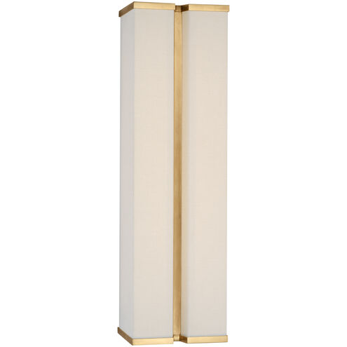 Paloma Contreras Vernet LED 5.5 inch Hand-Rubbed Antique Brass and Linen Sconce Wall Light