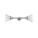Franklin Restoration Large Cone 2 Light 8 inch Polished Chrome Bath Vanity Light Wall Light in Clear Glass, Franklin Restoration