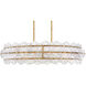 Rene 8 Light 45 inch Distressed Brass Chandelier Ceiling Light