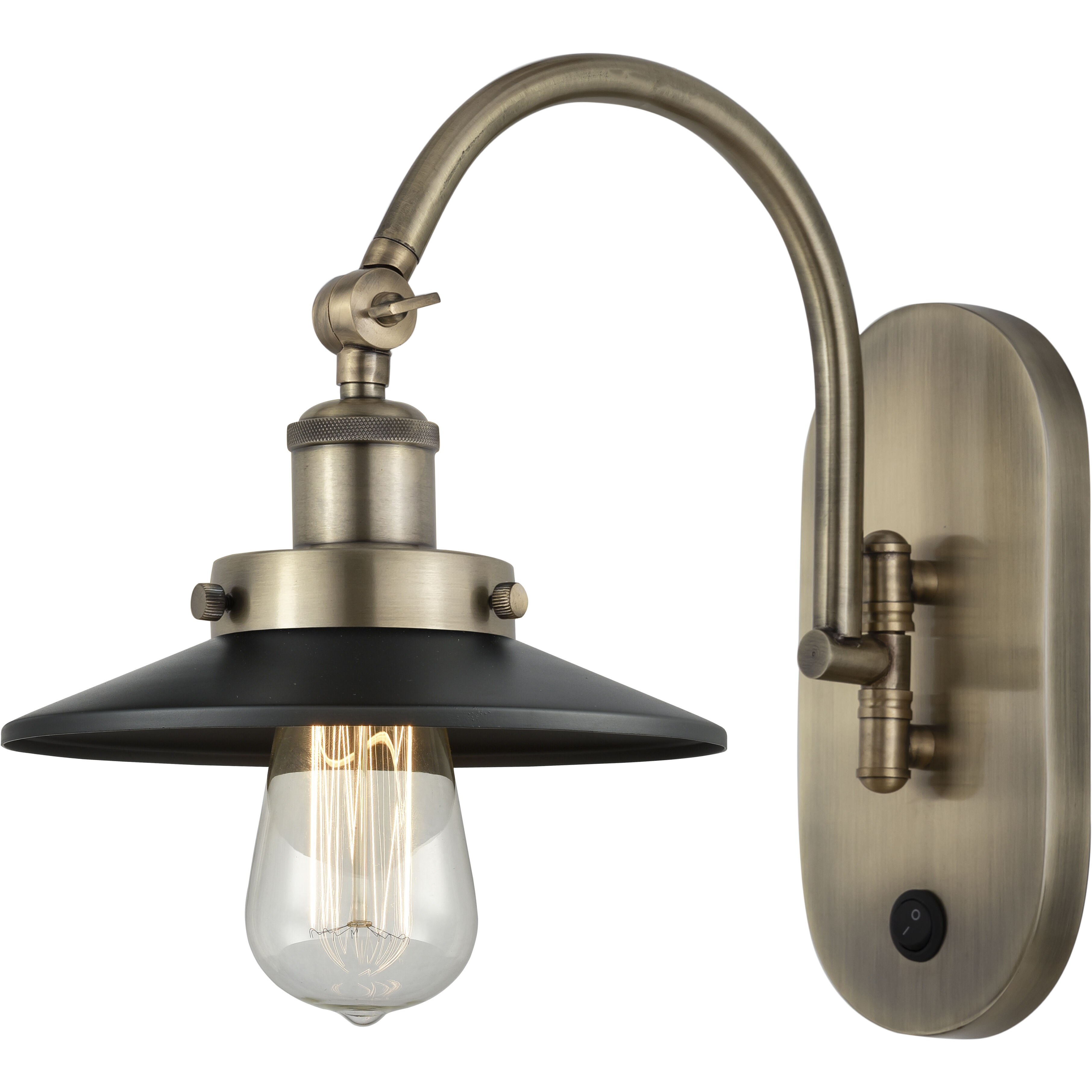 Franklin Restoration Railroad 1 Light 8 inch Antique Brass Sconce Wall Light