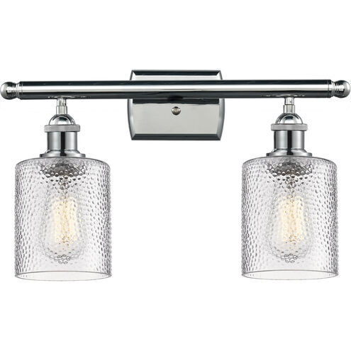 Ballston Cobbleskill 2 Light 16 inch Polished Chrome Bath Vanity Light Wall Light in Clear Glass, Ballston