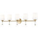 Henri 5 Light 42 inch Modern Gold Bathroom Vanity Wall Light