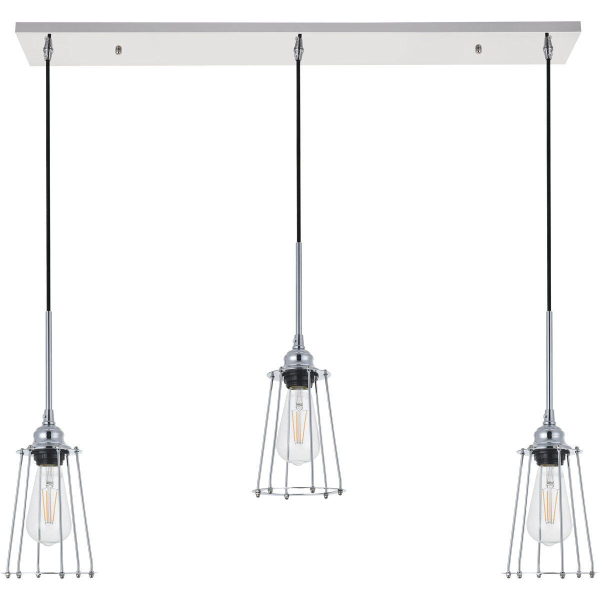 Auspice 3 Light 38 inch Chrome Pendant Ceiling Light