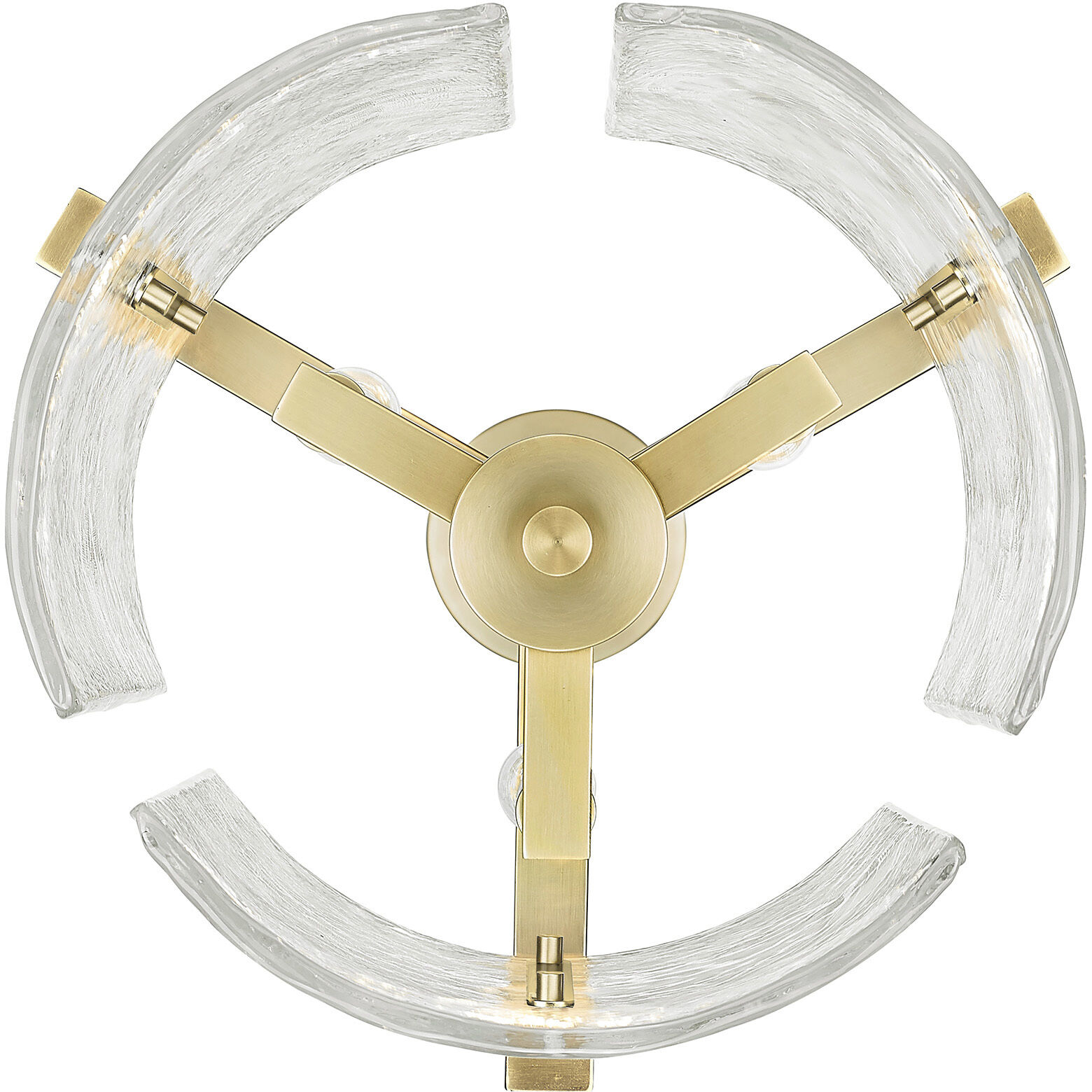 Aenon 3 Light 13 inch Brushed Champagne Brass Pendant Ceiling Light