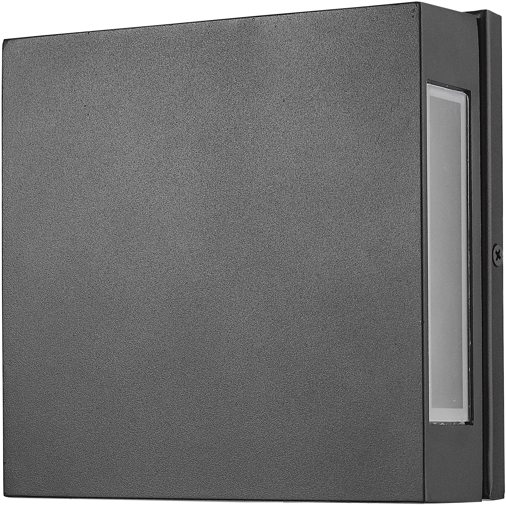 Quadrate LED 9.25 inch Black Outdoor Wall Light