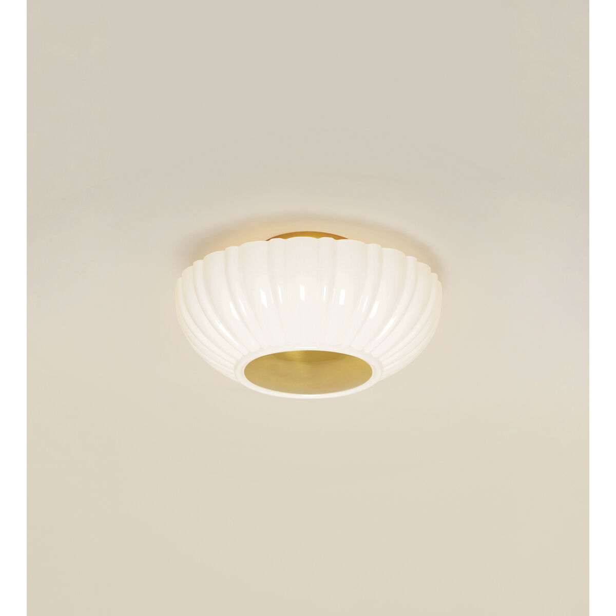 Anne 2 Light 15 inch Aged Brass Flush Mount Ceiling Light