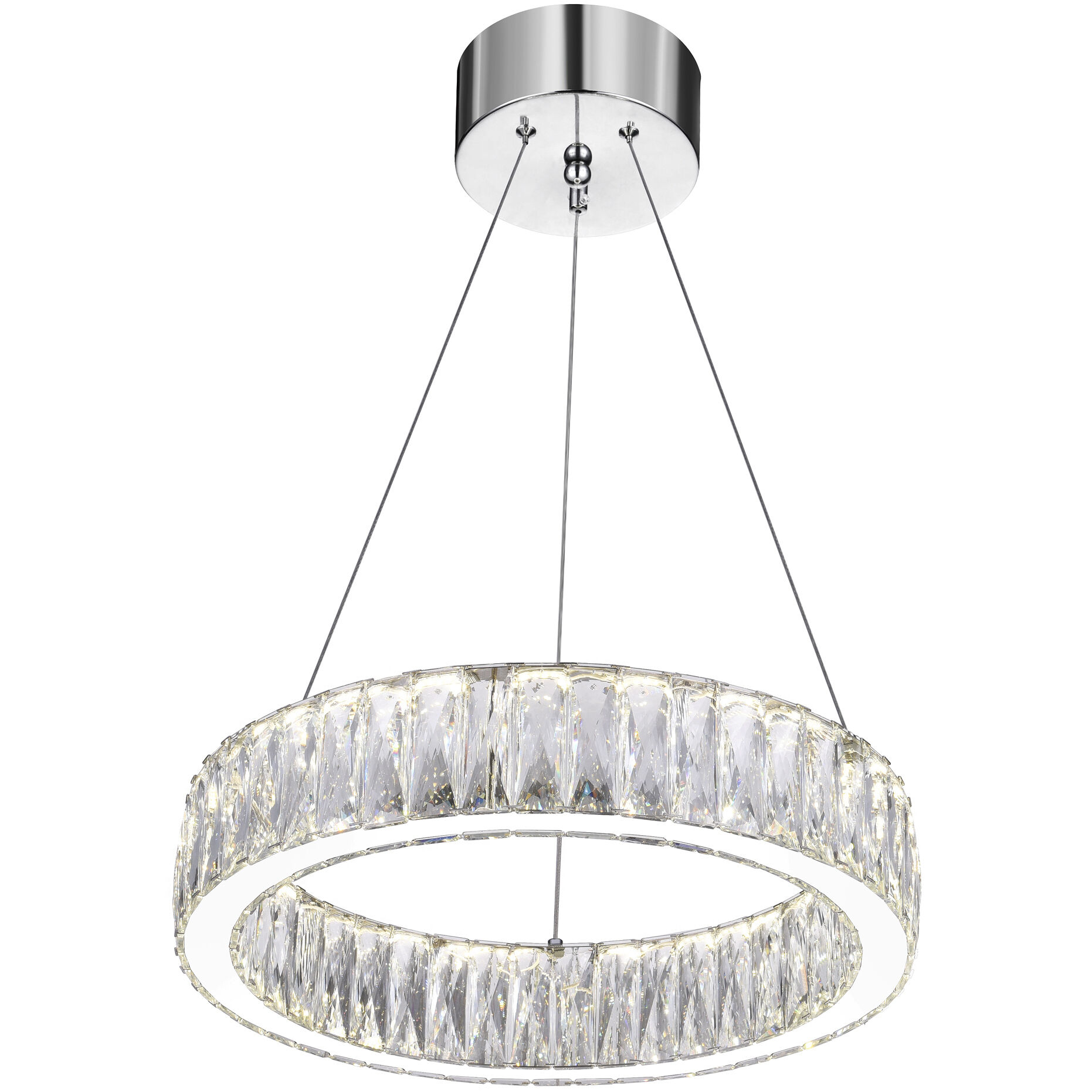 Juno LED 20 inch Chrome Chandelier Ceiling Light