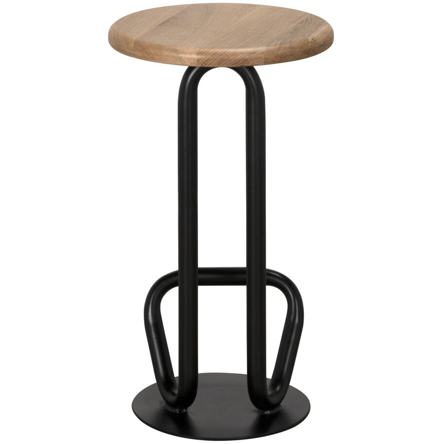 Hook 26 inch Matte Black Counter Stool, Right