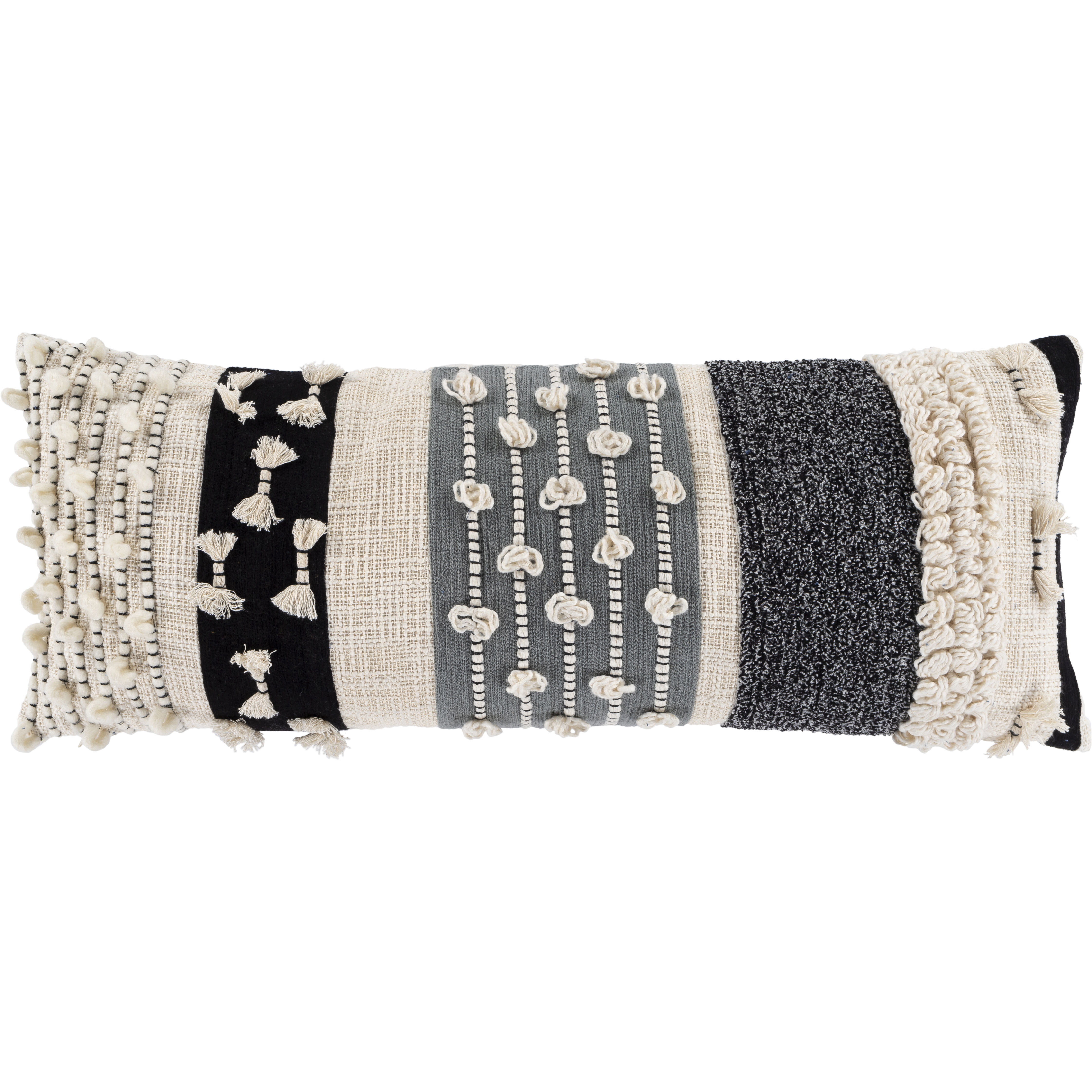 Povia 30 inch Black Pillow Cover, Lumbar