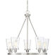 Vaughan 5 Light 26.75 inch Satin Nickel Chandelier Ceiling Light