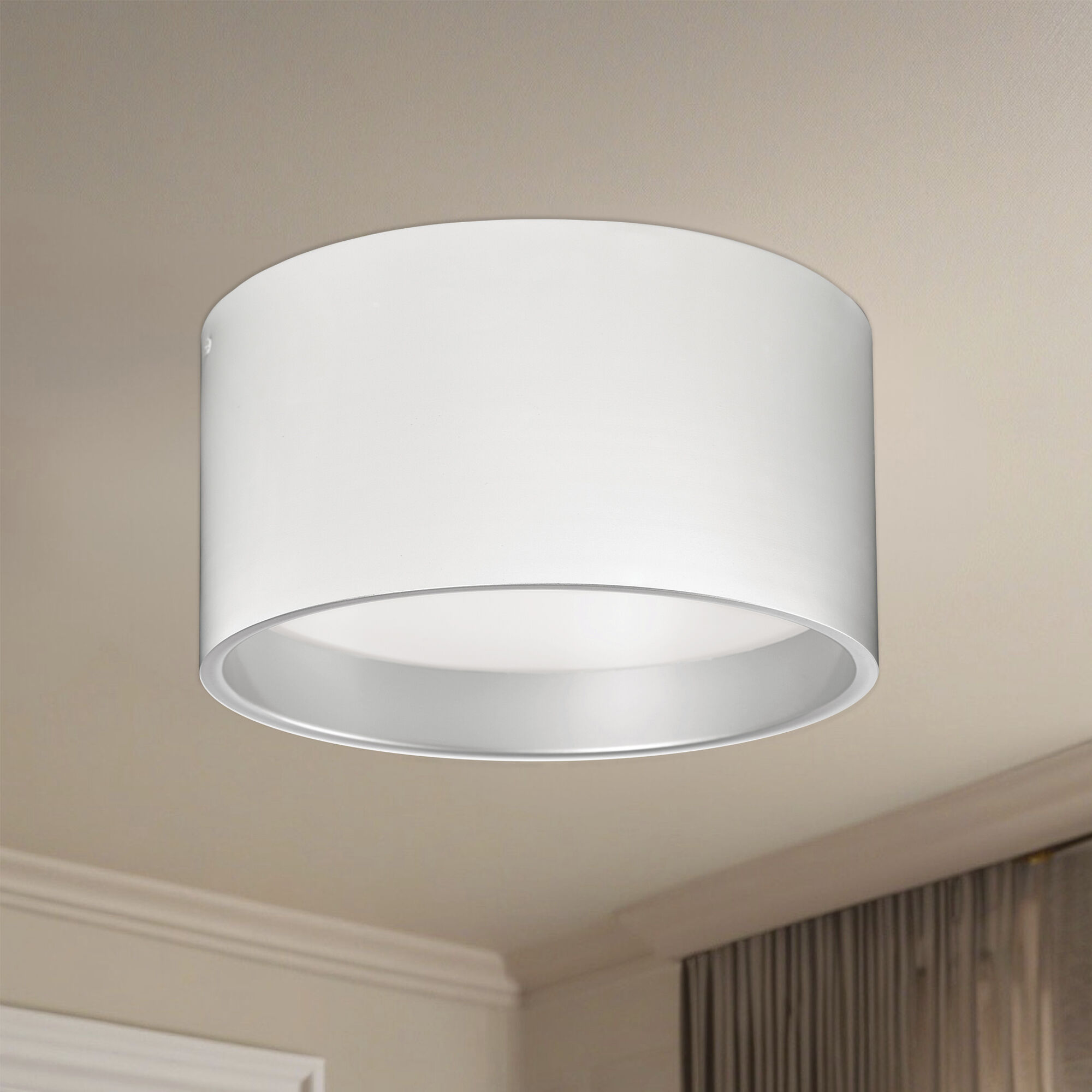 Mousinni LED 13.88 inch White Flush Mount Ceiling Light