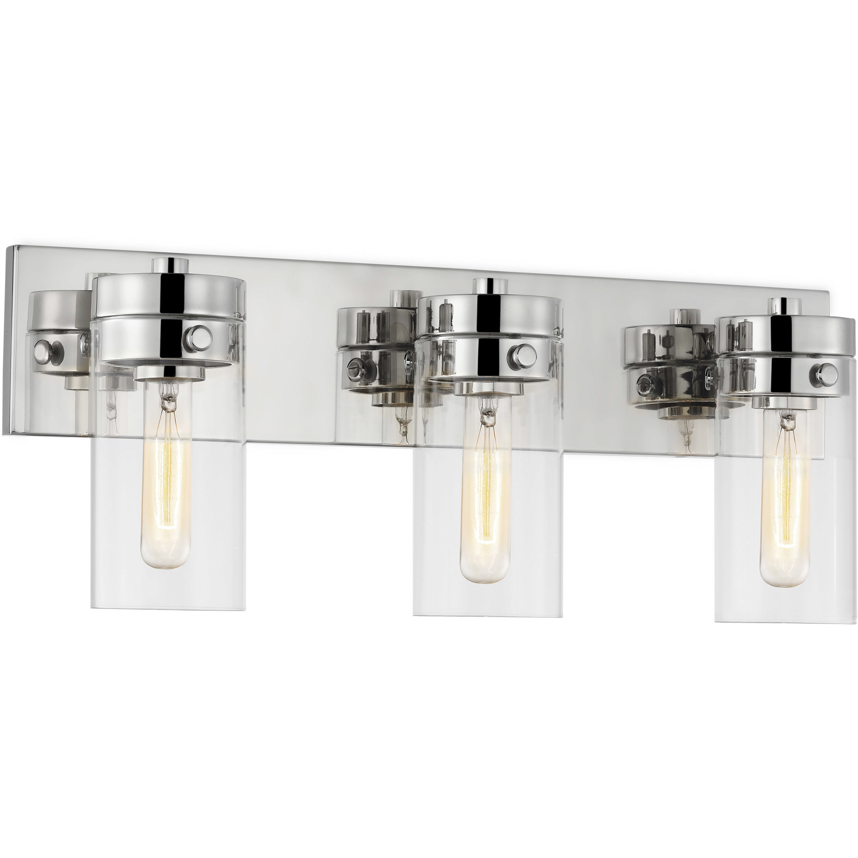 Intersection 3 Light 22 inch Polished Nickel Bathroom Vanity Lights Wall Light