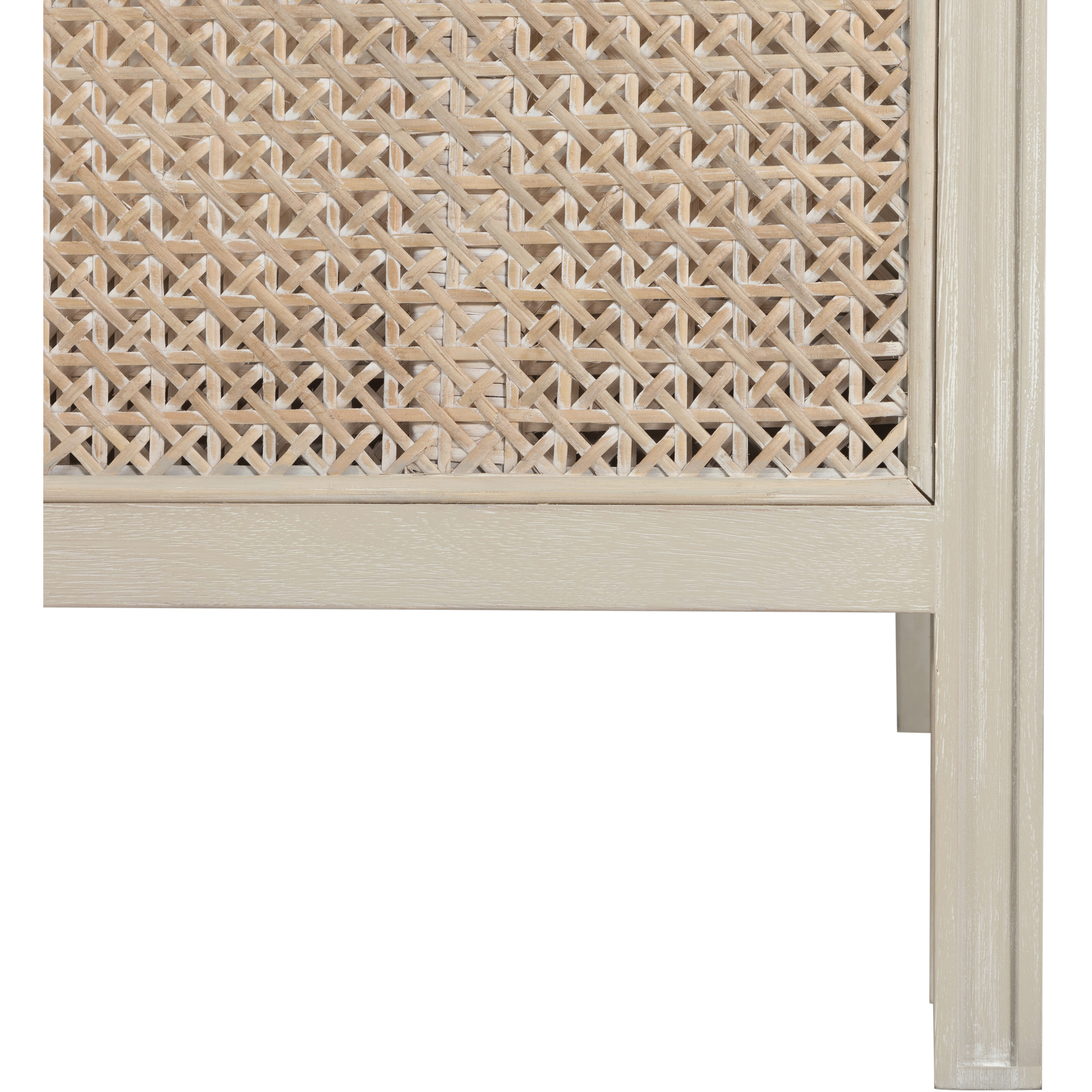 Camille Cerused White King Bed