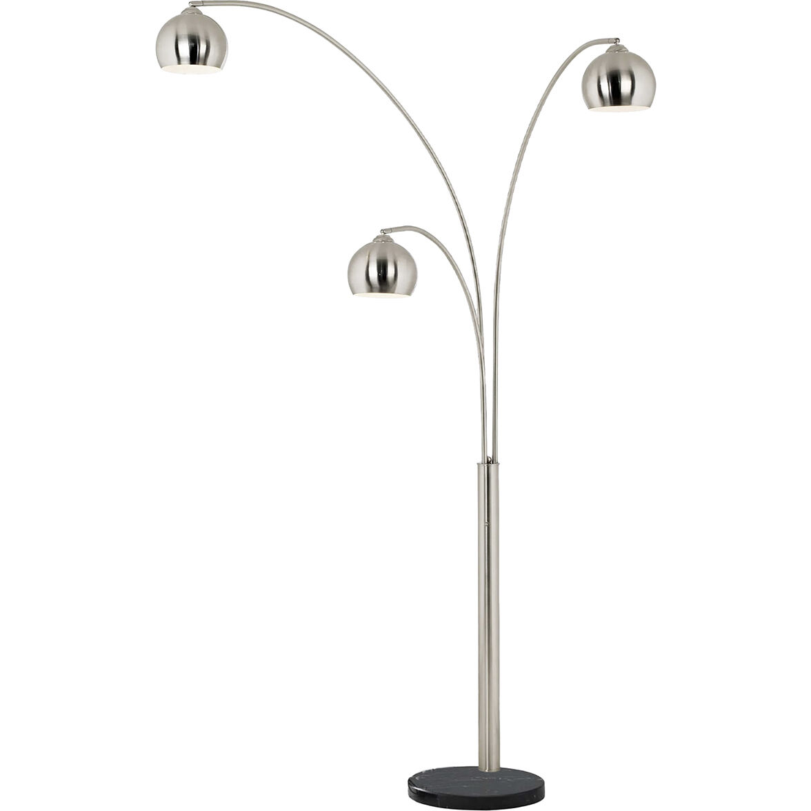 Triplet 85 inch 14.00 watt Satin Nickel Arc Floor Lamp Portable Light