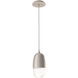 Pebble LED Beige Silver Pendant Ceiling Light in 2700K LED