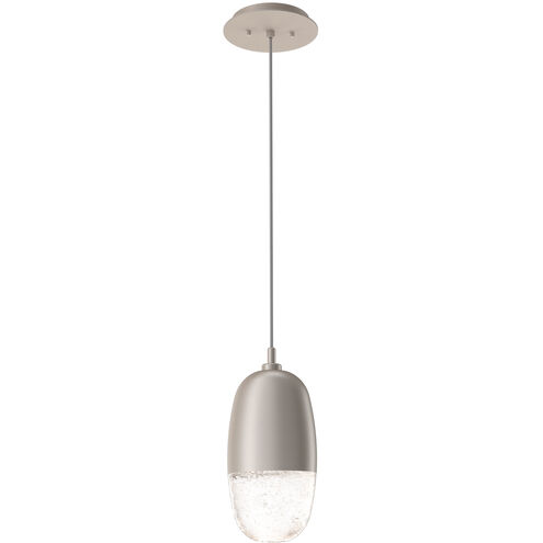 Pebble LED Beige Silver Pendant Ceiling Light in 2700K LED