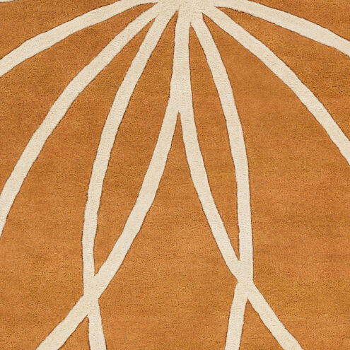 Forum 114 X 90 inch Burnt Orange/Ivory Handmade Rug, Wool