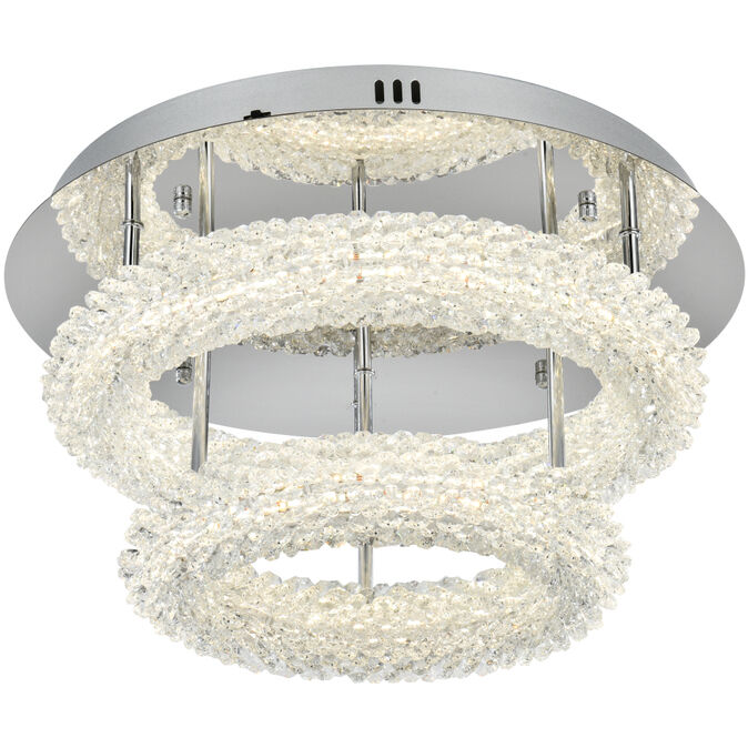 Bowen 2 Light 18 inch Chrome Flush Mount Ceiling Light