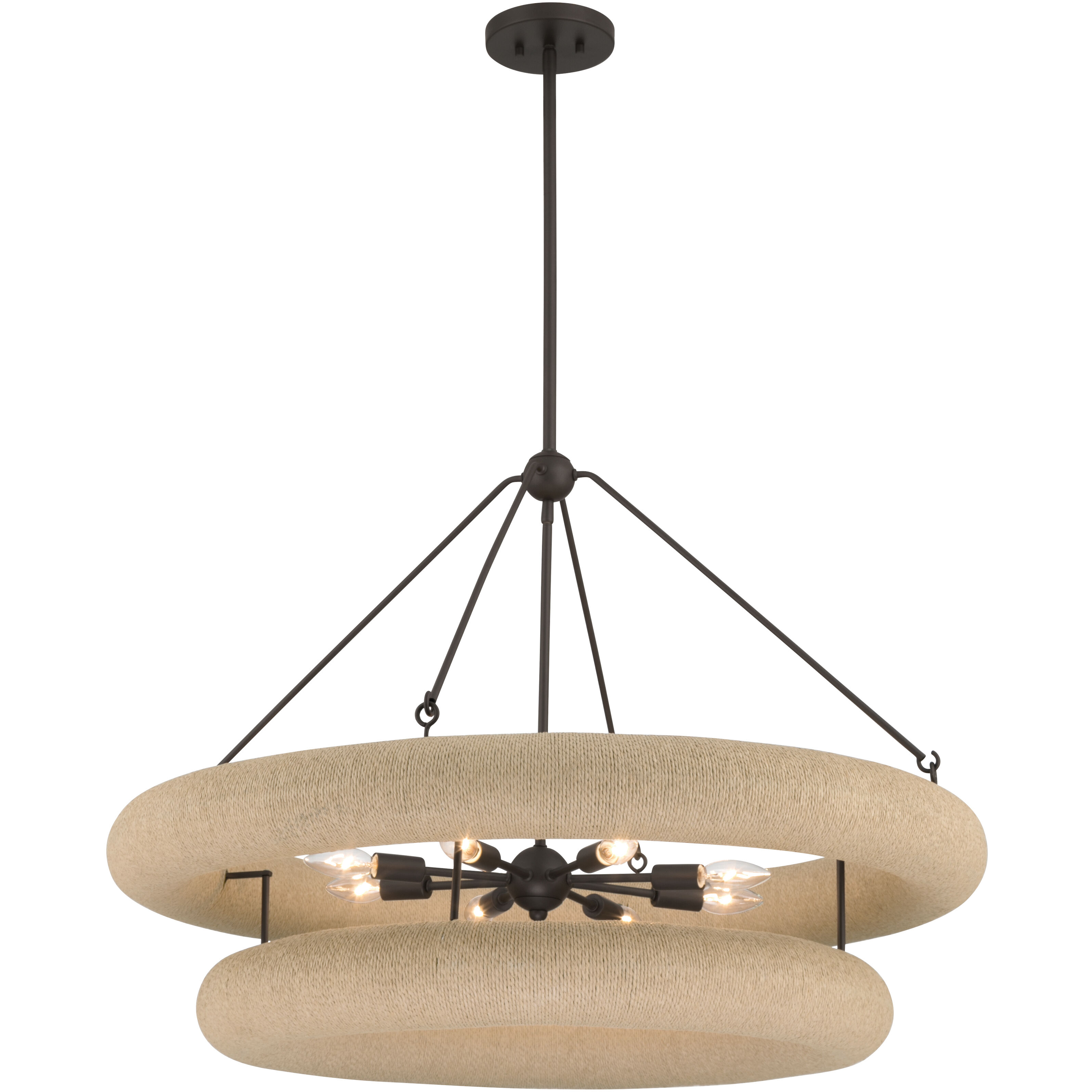 Aeris 8 Light 36 inch Dark Bronze Pendant Ceiling Light