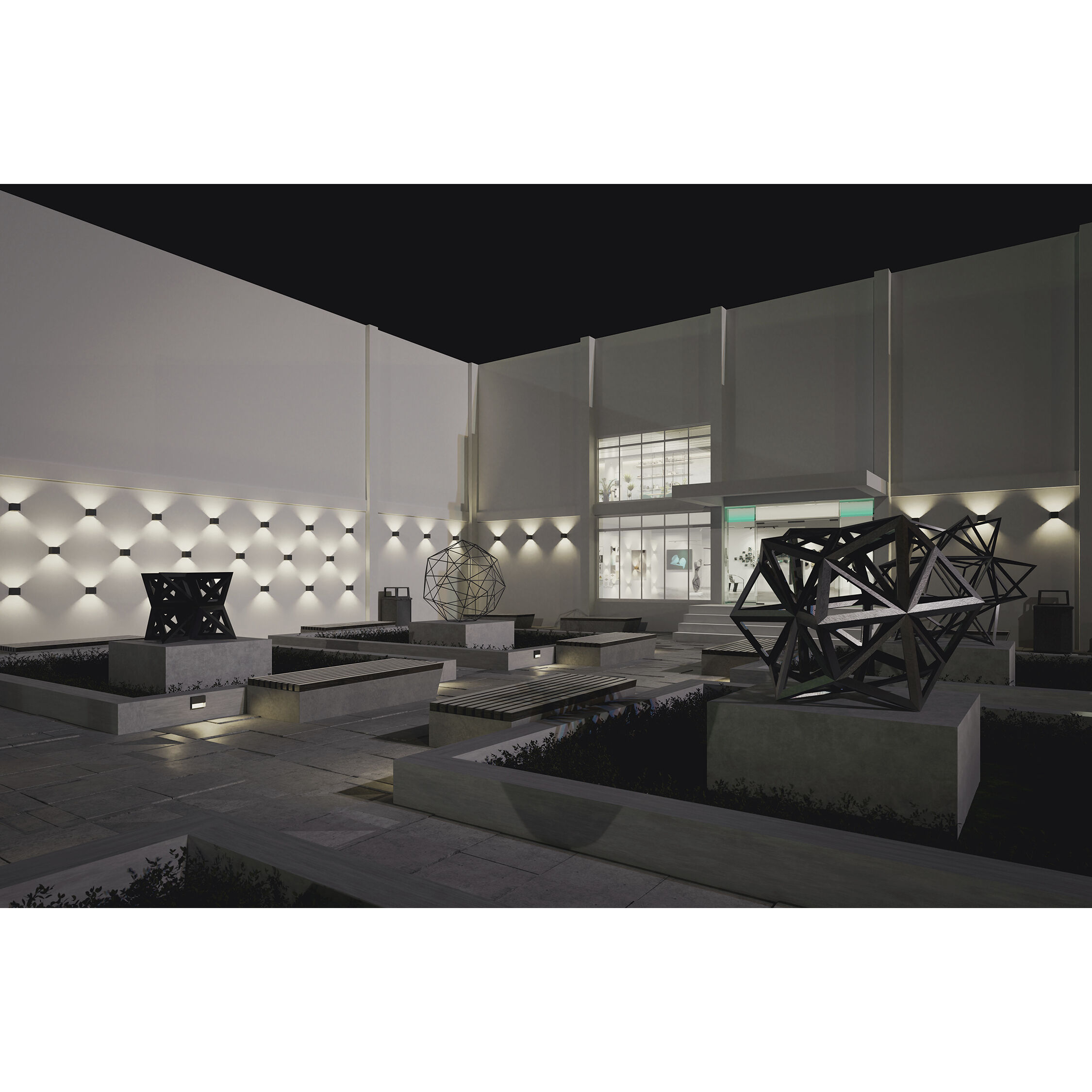 QB LED Wall Sconce Wall Light in Anthracite