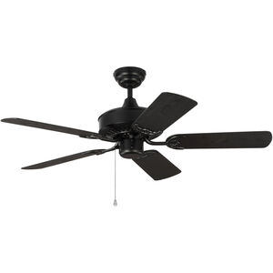 Haven 44 inch Matte Black with Black ABS Blades Outdoor Ceiling Fan