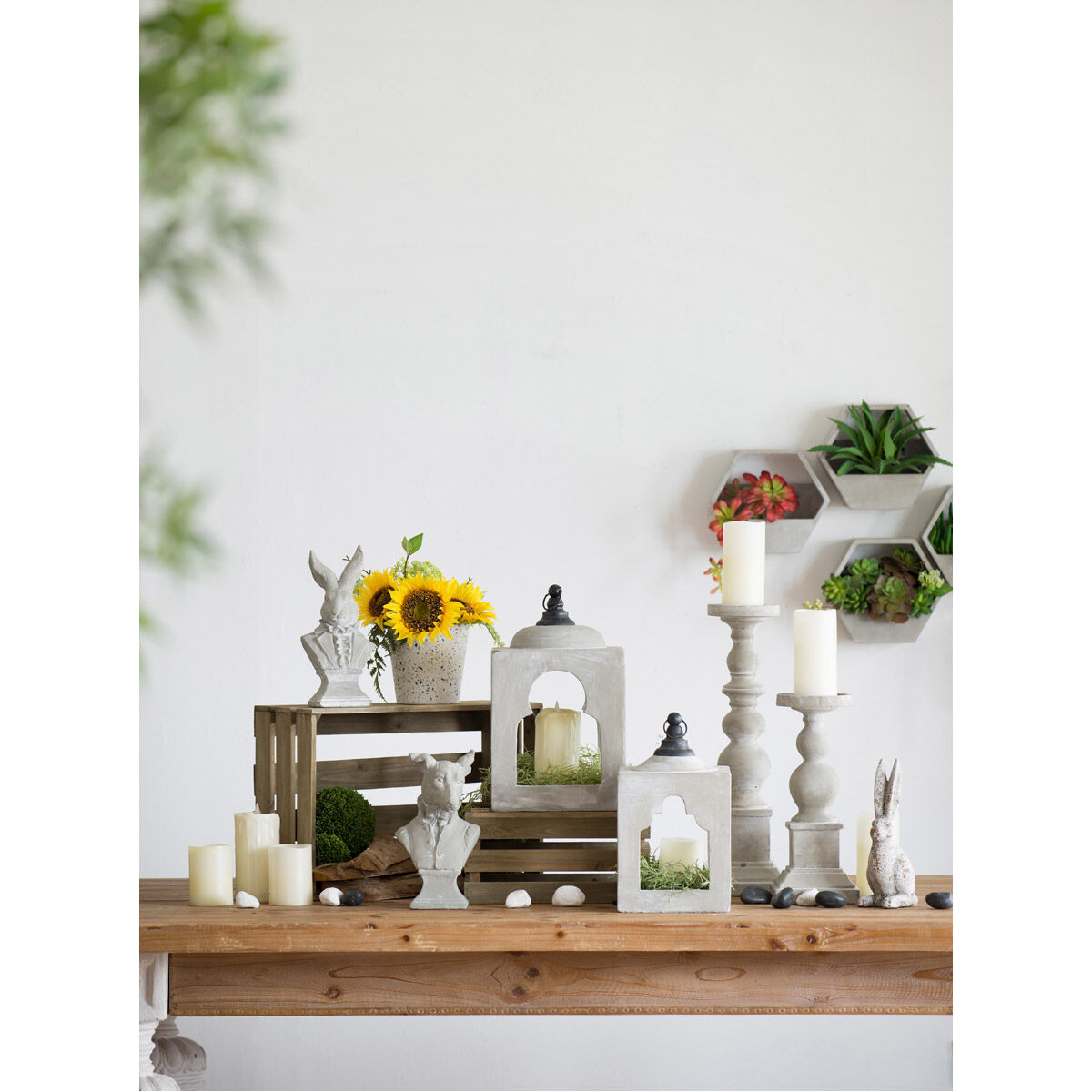 Garden 9.1 inch Gray Lantern