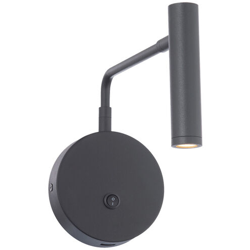 Sprig Reading Light Wall Light in Black, dweLED