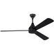 Streaming 60 inch Midnight Black Indoor/Outdoor Smart Ceiling Fan