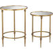 Alcazar 18 inch Antique Gold with Clear Accent Table