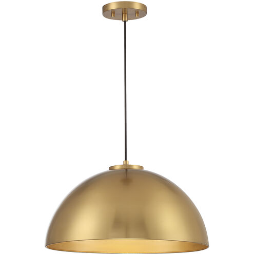 Vintage 1 Light 18 inch Natural Brass Pendant Ceiling Light