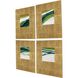 Abstract Collection Hand Painted Wood with Gold Leaf Wall Sculpture