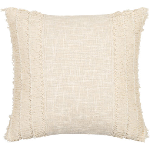 Kandie 20 inch Cream Pillow Kit in 20 x 20, Square