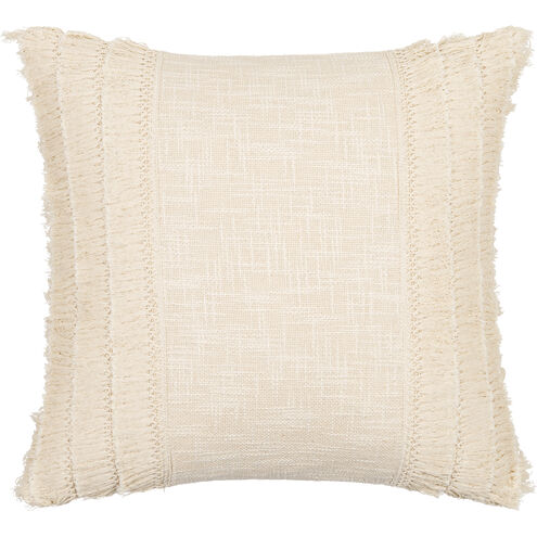 Kandie 18 inch Cream Pillow Kit in 18 x 18, Square