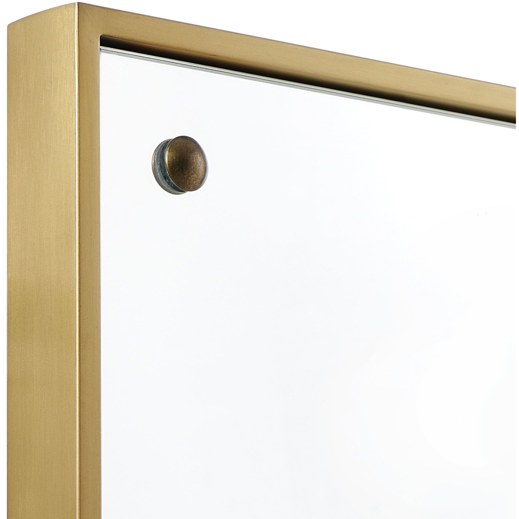 Wrenton 60 X 30 inch Plated Brass and Dark Bronze Mirror