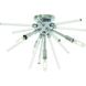 Spiked 4 Light 20 inch Chrome Flush Mount Ceiling Light