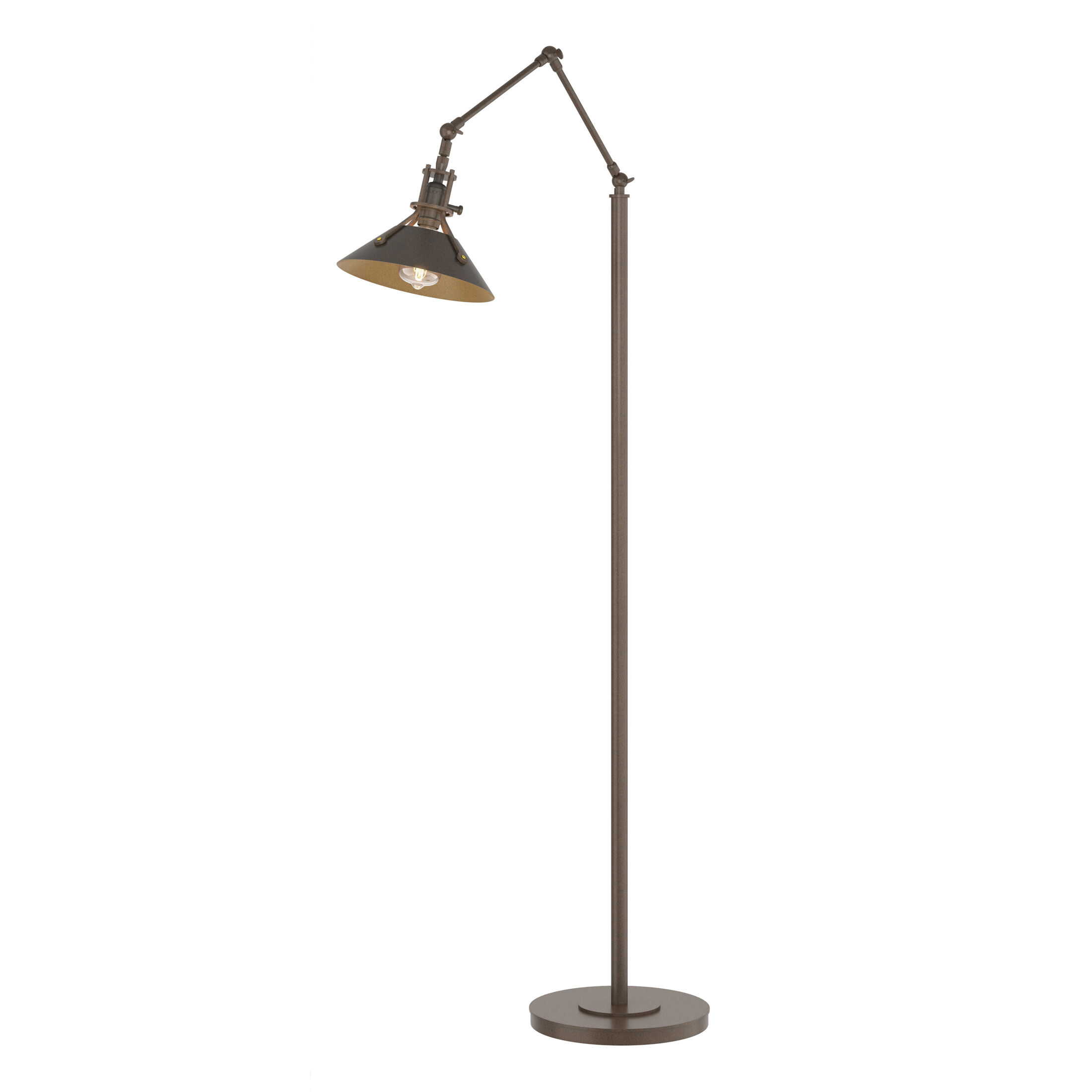 Henry 60.8 inch 60 watt Bronze and Oil Rubbed Bronze Swing Arm Floor Lamp Portable Light in Bronze Oil Rubbed Bronze