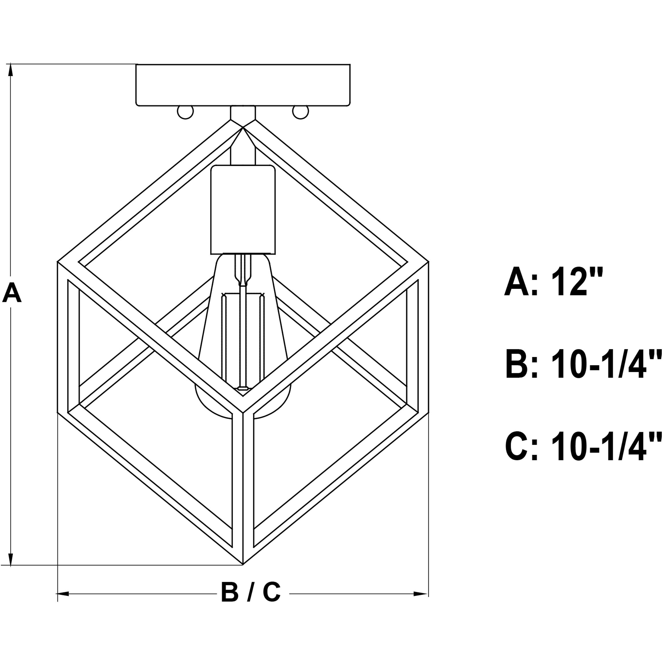 Deering LED 10.25 inch Matte Black and Satin Brass Flush Mount Ceiling Light