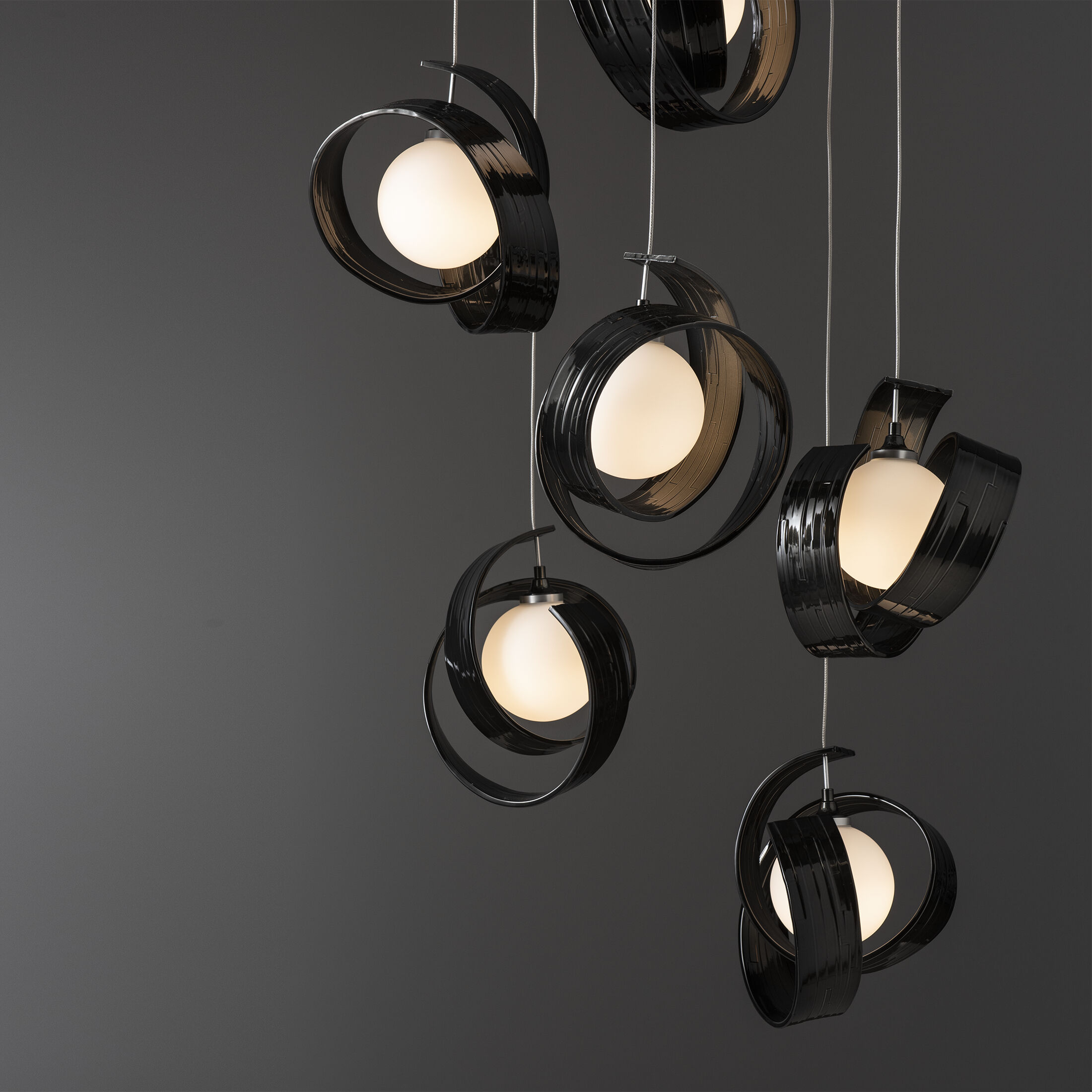 Riza 9 Light 21.1 inch Ink Pendant Ceiling Light