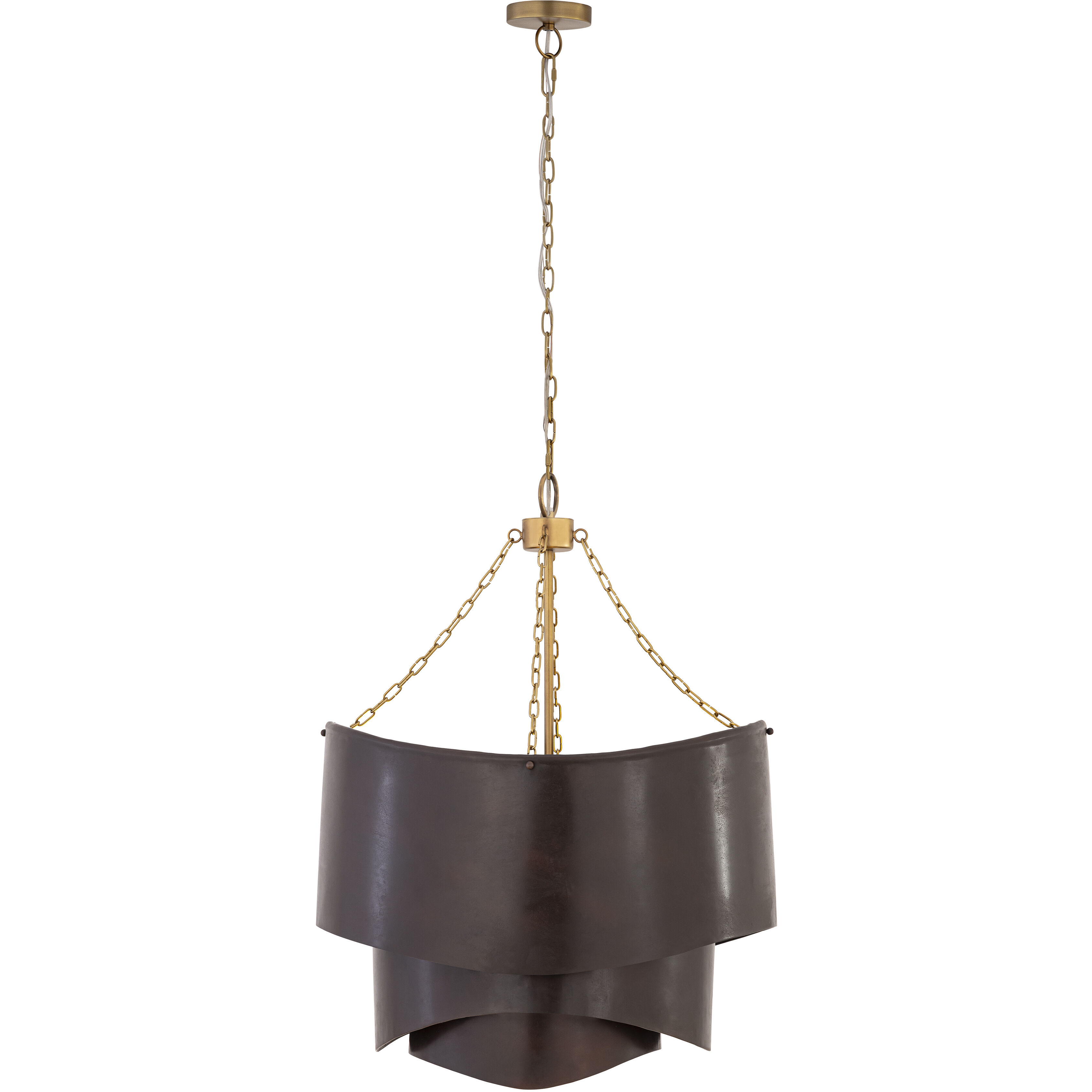 Zyra 3 Light 19 inch Legacy Brass and Dark Bronze Pendant Ceiling Light