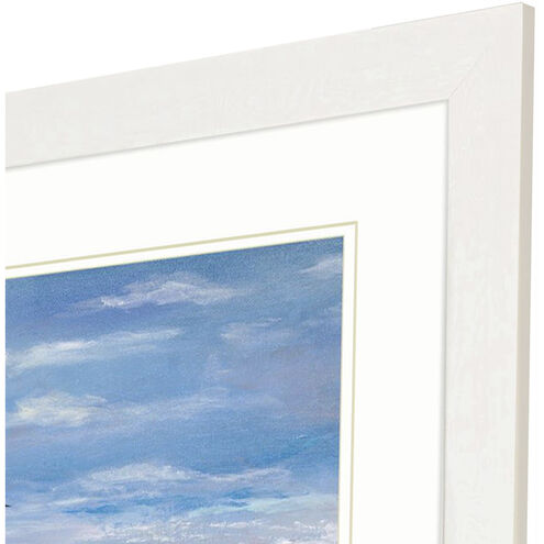 Waterside Blue and Green and Brown Framed Art