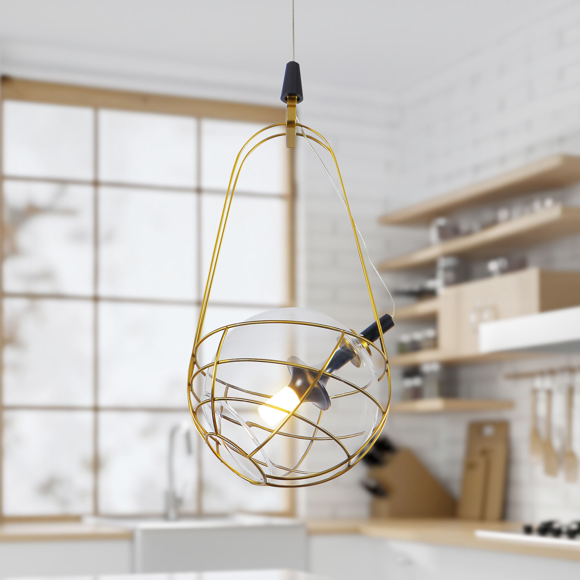 Artisan Collection/FIRENZE Series 7.25 inch Antique Brass Pendant Ceiling Light