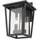 Seoul 2 Light 14.75 inch Black Outdoor Wall Light