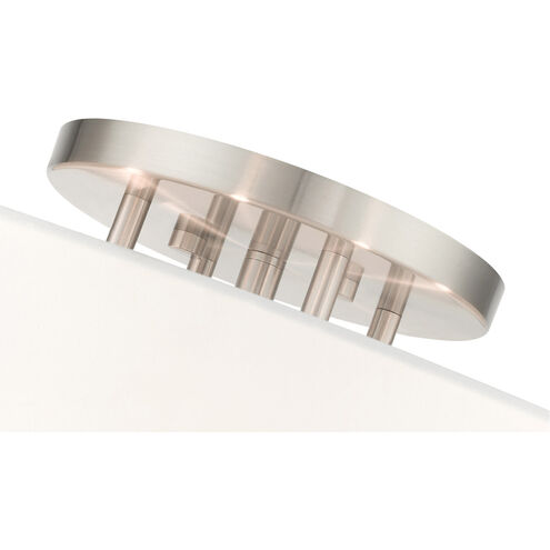 Meridian 6 Light 30 inch Brushed Nickel Semi Flush Ceiling Light