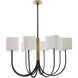 Ruskin 8 Light 36 inch Blackened Iron Chandelier Ceiling Light