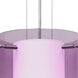 Pahu 1 Light Satin Nickel Pendant Ceiling Light in Transparent Amethyst/Opal Glass, Incandescent