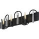 Darden 3 Light 28 inch Matte Black/Painted Chrome Bath Vanity Light Wall Light