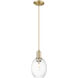 Preston 1 Light 6.25 inch Champagne Bronze Mini Pendant Ceiling Light in Clear Glass
